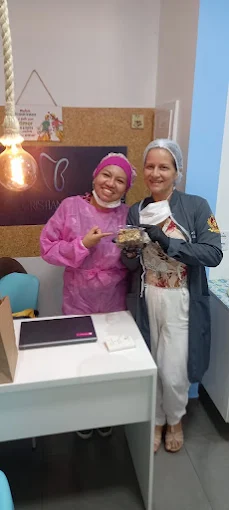 Equipe da clínica em momento de descontração